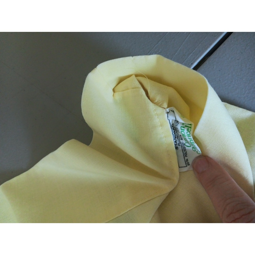 4 VTG Cannon‎ Gold Lable Pillowcases KING Butterfly STANDARD Butter Yellow Boho - Picture 6 of 7